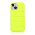 For iPhone 15 Laser Aurora Down Jacket All-inclusive Phone Case(Green)