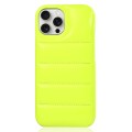 For iPhone 15 Pro Max Laser Aurora Down Jacket All-inclusive Phone Case(Green)