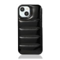 For iPhone 14 Laser Aurora Down Jacket All-inclusive Phone Case(Black)