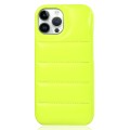 For iPhone 14 Pro Max Laser Aurora Down Jacket All-inclusive Phone Case(Green)