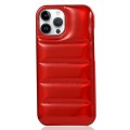 For iPhone 13 Pro Max Laser Aurora Down Jacket All-inclusive Phone Case(Red)