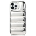 For iPhone 12 Pro Max Laser Aurora Down Jacket All-inclusive Phone Case(Silver)