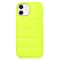 For iPhone 12 Laser Aurora Down Jacket All-inclusive Phone Case(Green)