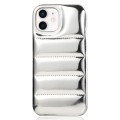 For iPhone 11 Laser Aurora Down Jacket All-inclusive Phone Case(Silver)