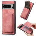 For Google Pixel 8 Pro Retro Leather Card Bag Magnetic Phone Case(Pink)