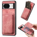 For Google Pixel 8 Retro Leather Card Bag Magnetic Phone Case(Pink)