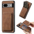 For Google Pixel 7a Retro Leather Card Bag Magnetic Phone Case(Brown)