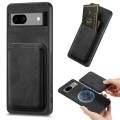 For Google Pixel 7a Retro Leather Card Bag Magnetic Phone Case(Black)