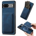 For Google Pixel 6 Pro Retro Leather Card Bag Magnetic Phone Case(Blue)