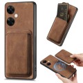 For OnePlus Nord CE3 Lite Retro Leather Card Bag Magnetic Phone Case(Brown)