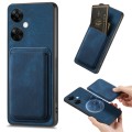 For OnePlus Nord CE3 Lite Retro Leather Card Bag Magnetic Phone Case(Blue)