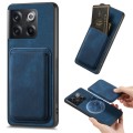 For OnePlus 10T Retro Leather Card Bag Magnetic Phone Case(Blue)