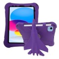 For iPad 10th Gen 10.9 2022 360 Rotation Aircraft Holder EVA Shockproof Tablet Case(Purple)