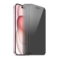 For iPhone 15 Plus 5pcs ENKAY Hat-Prince 360 Degree Anti-peeping Privacy Full Screen Tempered Glass