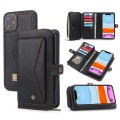 For iPhone 11 Multi-functional Zipper Wallet Leather Phone Case(Black)