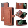 For iPhone 11 Pro Multi-functional Zipper Wallet Leather Phone Case(Brown)