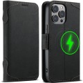 For iPhone 12 Pro Max SUTENI J07 Multifunctional Horizontal Flip Magsafe Leather Phone Case(Black)