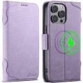For iPhone 12 Pro Max SUTENI J07 Multifunctional Horizontal Flip Magsafe Leather Phone Case(Purple)