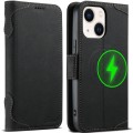 For iPhone 13 SUTENI J07 Multifunctional Horizontal Flip Magsafe Leather Phone Case(Black)