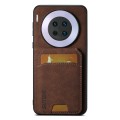 For Huawei Mate 30 Pro Suteni H02 Litchi Leather Card Wallet Stand Back Phone Case(Brown)