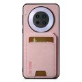 For Huawei Mate 30 Pro Suteni H02 Litchi Leather Card Wallet Stand Back Phone Case(Pink)