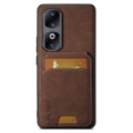 For  Honor 60 Suteni H02 Litchi Leather Card Wallet Stand Back Phone Case(Brown)