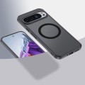 For Google Pixel 9 MagSafe Armor Clear TPU Hybrid PC Phone Case(Scrub Black)