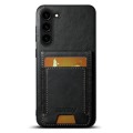For Samsung Galaxy S23+ 5G Suteni H03 Oil Wax Leather Wallet Stand Back Phone Case(Black)