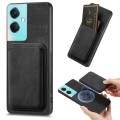 For OPPO K11 5G Retro Leather Card Bag Magnetic Phone Case(Black)