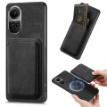 For OPPO Reno10 Global Retro Leather Card Bag Magnetic Phone Case(Black)