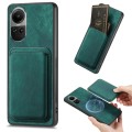 For OPPO Reno10 Pro Global Retro Leather Card Bag Magnetic Phone Case(Green)