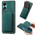 For OPPO A78 4G Retro Leather Card Bag Magnetic Phone Case(Green)
