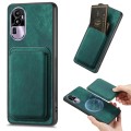 For OPPO Reno10 Pro+ Retro Leather Card Bag Magnetic Phone Case(Green)