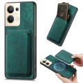 For OPPO Reno9 Pro+ 5G Retro Leather Card Bag Magnetic Phone Case(Green)