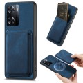 For OPPO A57 4G Retro Leather Card Bag Magnetic Phone Case(Blue)