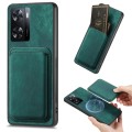 For OPPO A57 4G Retro Leather Card Bag Magnetic Phone Case(Green)