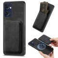 For OPPO Reno7 5G Retro Leather Card Bag Magnetic Phone Case(Black)