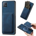 For OPPO A72 5G Retro Leather Card Bag Magnetic Phone Case(Blue)