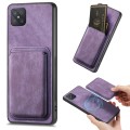 For OPPO A92S Retro Leather Card Bag Magnetic Phone Case(Purple)