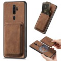For OPPO A5 Retro Leather Card Bag Magnetic Phone Case(Brown)