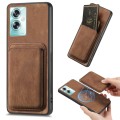 For OPPO A79 5G Retro Leather Card Bag Magnetic Phone Case(Brown)