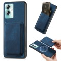 For OPPO A79 5G Retro Leather Card Bag Magnetic Phone Case(Blue)