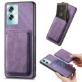 For OPPO A79 5G Retro Leather Card Bag Magnetic Phone Case(Purple)