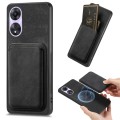 For OPPO A78 5G / A58 5G Retro Leather Card Bag Magnetic Phone Case(Black)