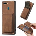 For OPPO A7/A12 Retro Leather Card Bag Magnetic Phone Case(Brown)