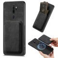 For OPPO A9 2020 / A5 2020 Retro Leather Card Bag Magnetic Phone Case(Black)