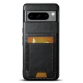 For Google Pixel 8a Suteni H03 Oil Wax Leather Wallet Stand Back Phone Case(Black)
