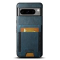 For Google Pixel 7 Suteni H03 Oil Wax Leather Wallet Stand Back Phone Case(Blue)
