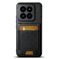 For Xiaomi 14 Suteni H03 Oil Wax Leather Wallet Stand Back Phone Case(Black)