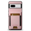 For Google Pixel 8a Suteni H03 Litchi Leather Card Bag Stand Back Phone Case(Pink)